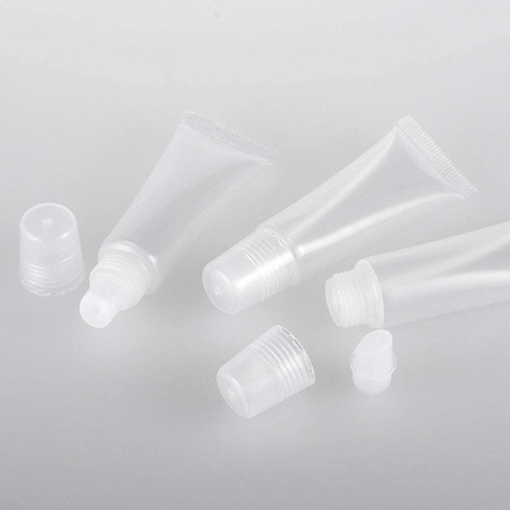 6Pcs Lip Gloss Tubes 8Ml Clear Soft Empty Lip Balm Containers Refillable Mini Cosmetic Tubes for Comestic Makeup and Travel Toiletries, Clear image number 4