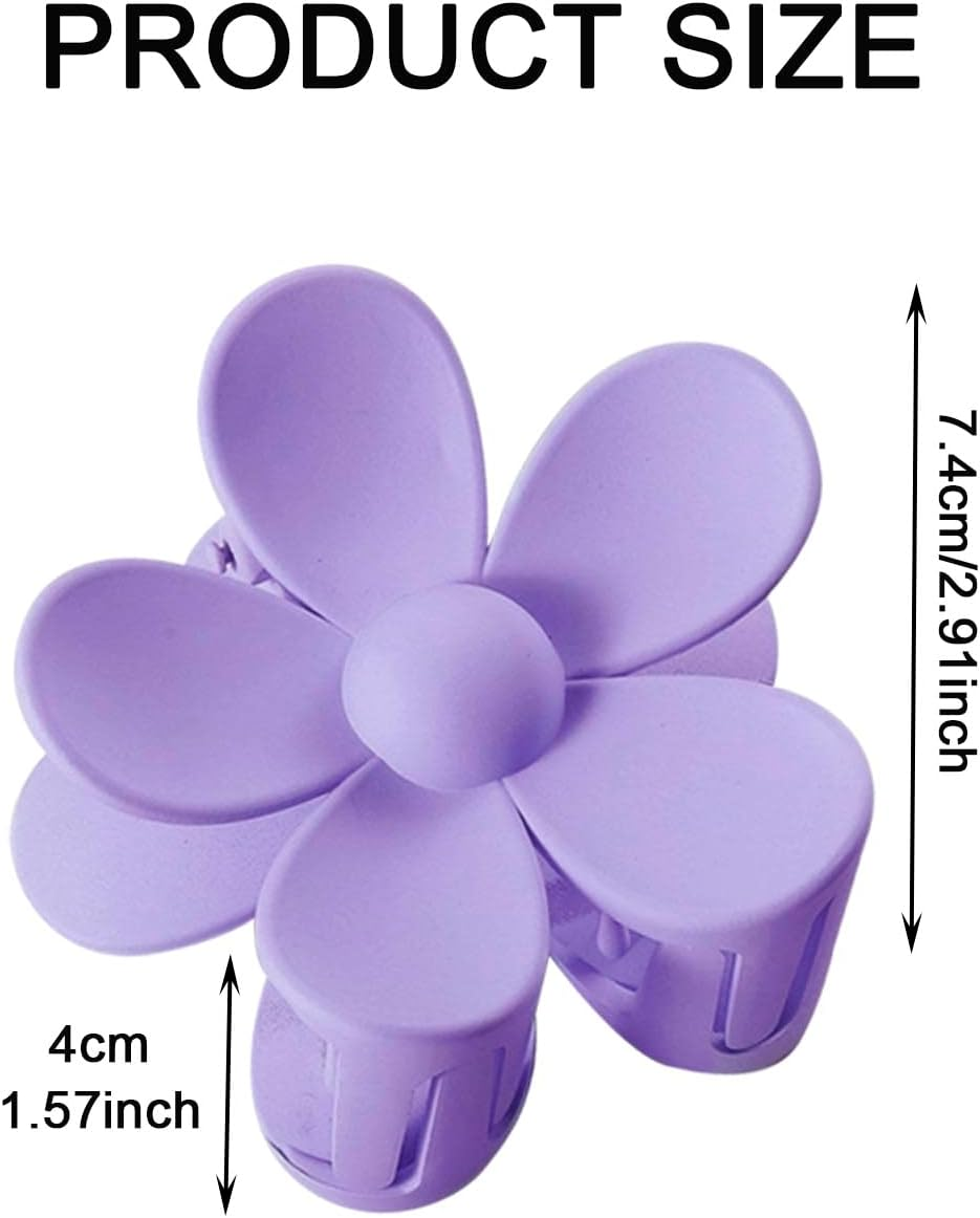 AYNKH 8PCS Flower Hair Claws, Non-Slip Strong Hold Cute Clips for Medium Thick Hair, Daisy Hair Accessories Headwear Clamps for Women Girls image number 6