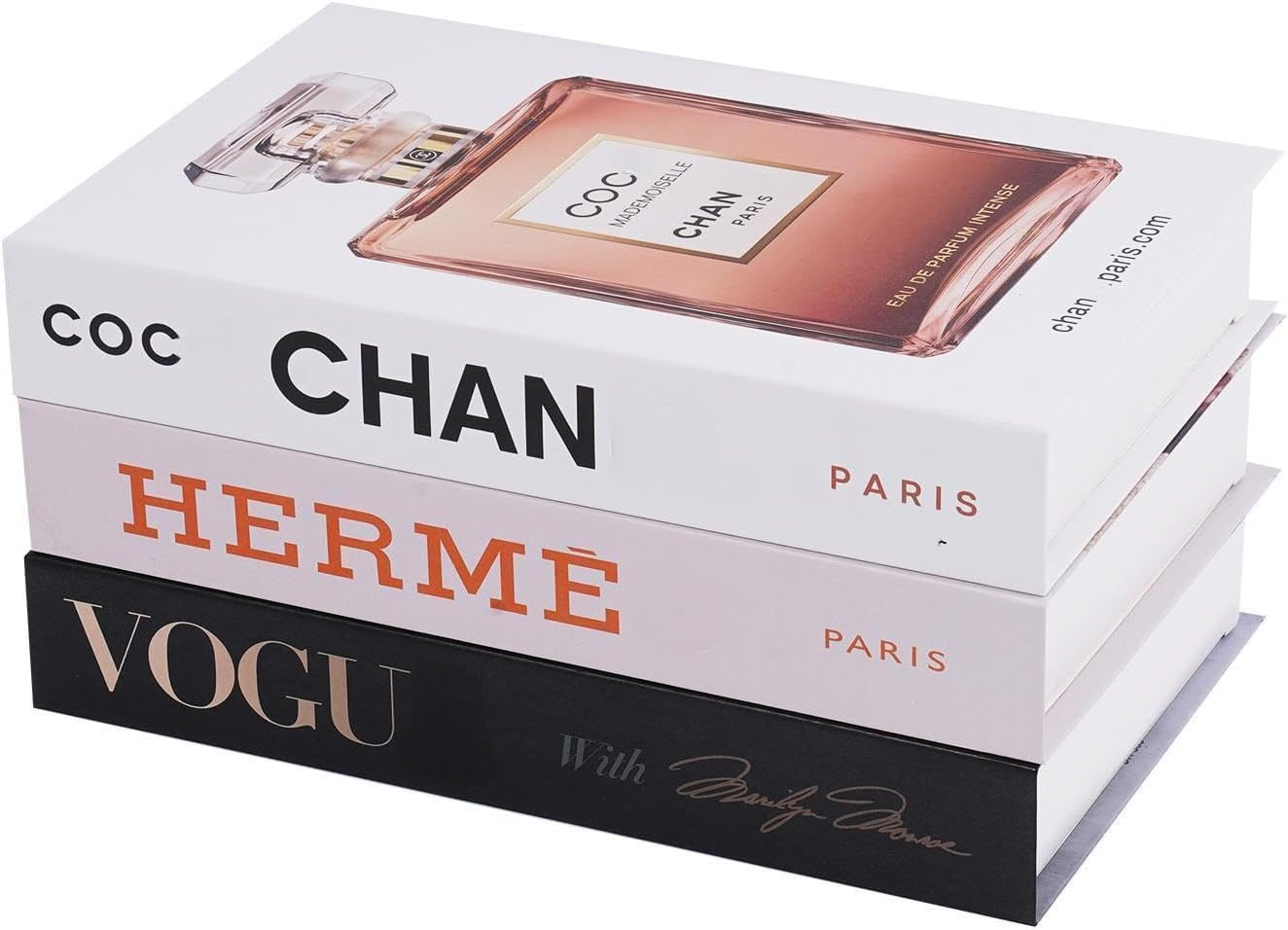 3 Pcs Fashion Decorative Books for Home Decor,Modern Faux Books for Farmhouse Decor,For Boho Decoration Coffee Table/Shelf Accessories/Office/Living Room/Bedroomfor/Desk,Hardcover Book Stack