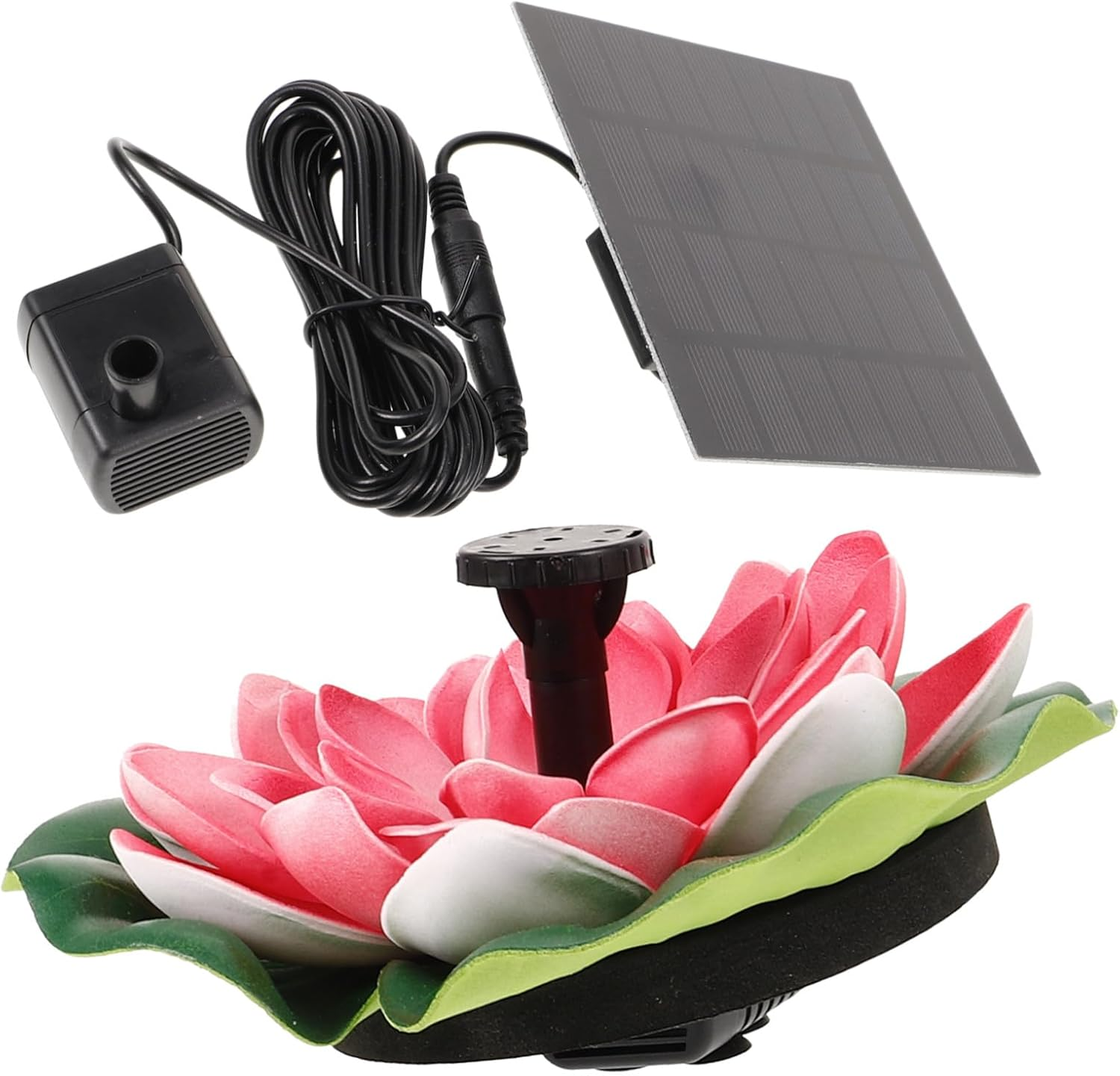 Solar-Powered Lotus Design Garden Fountain Outdoor Floating Water Feature Energy-Saving Landscaping Decor for Parks Fishponds and Backyard Water Scenery image number 6