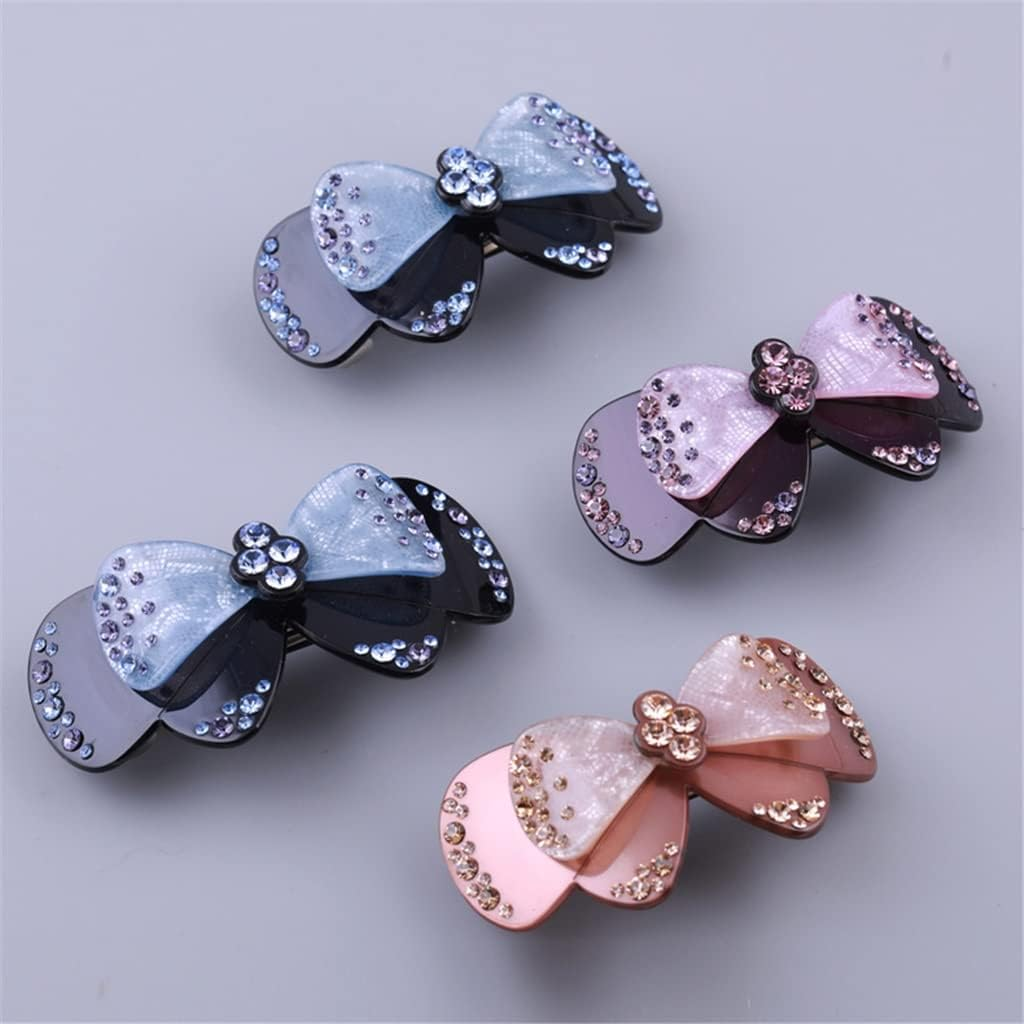 Alligator Clip,Headdress,Hair Clamp,Hairpins,Mom Hairpin Elegant Temperament Rhinestone Hair Clip Hair Accessories Headdress Large Hairpin Back of the Head Word Clip (Color : Regular, Size image number 5