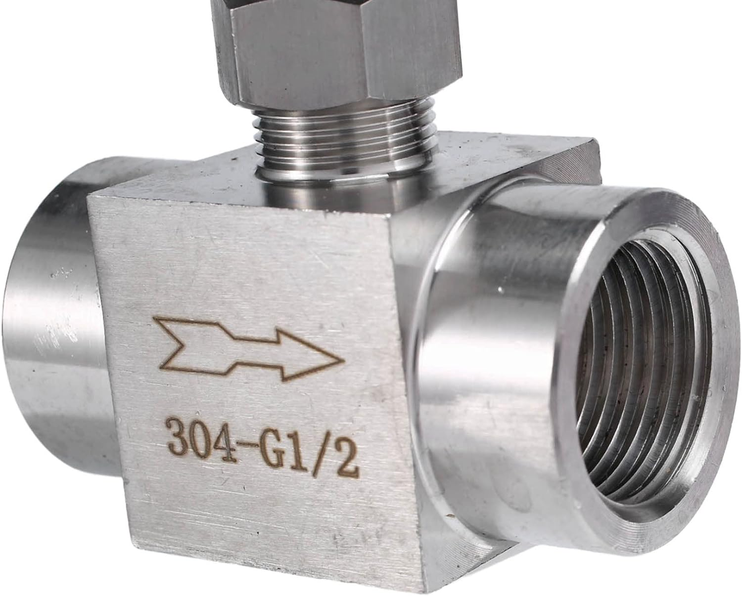 Aribrnten 1/2 Inch Equal Female Thread 304 Stainless Steel Flow Control Shut off Needle Valve