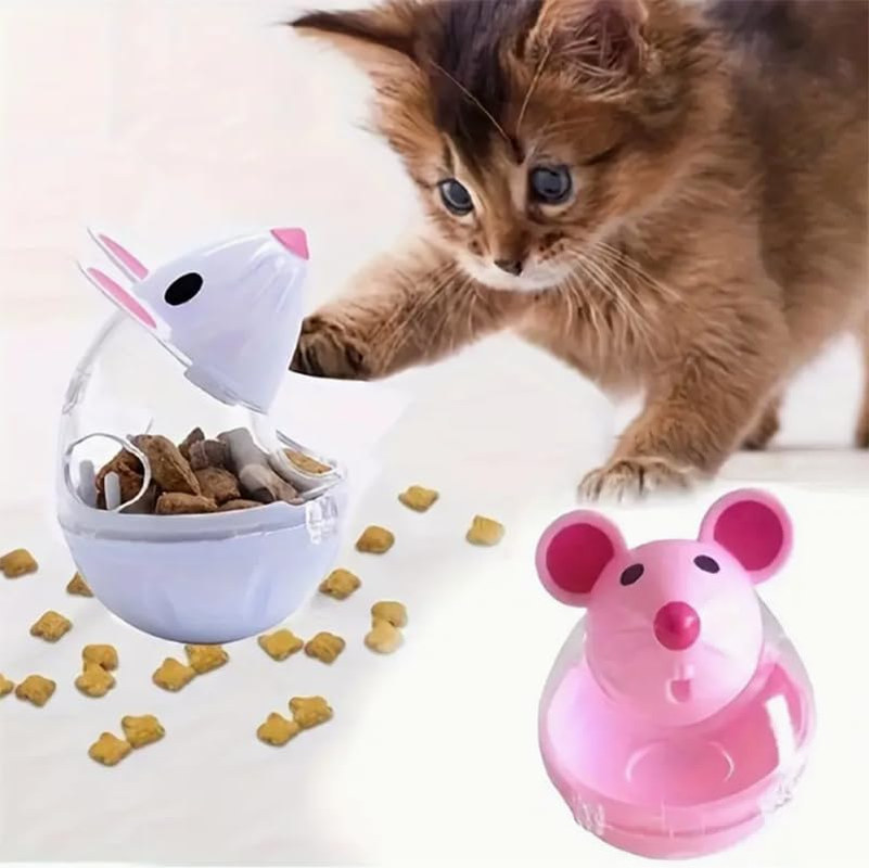 PELLUM Cat Slow Feeder Mouse Toy for Cats - Interactive Puzzle Game - Fill with Food and Treats - Interactive Cat Puzzle Feeder for Indoor Play, Portion Control and Fast Eaters (2Pcs) image number 4