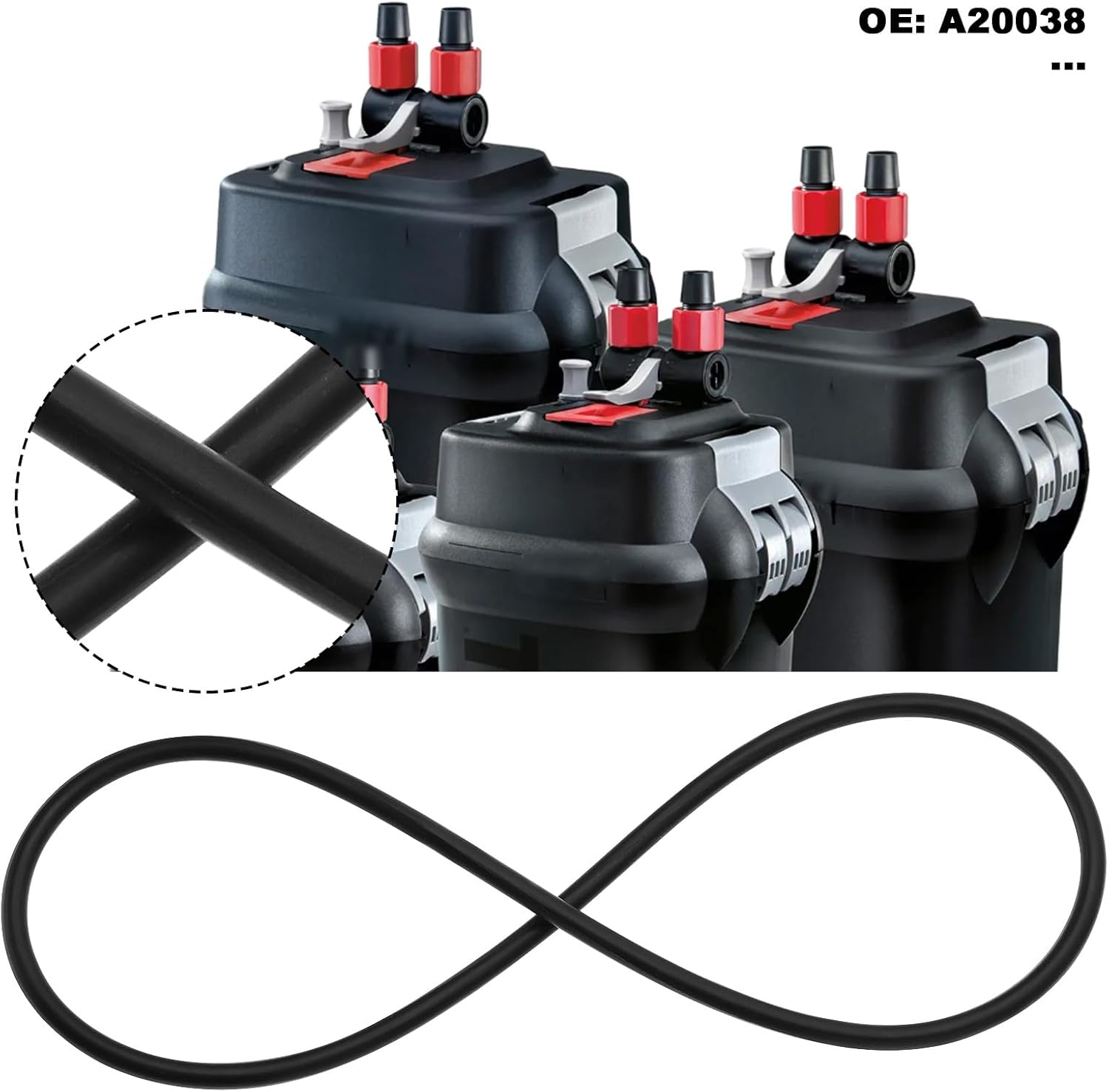 VGOL 2Pcs Fish Tank Motor Top Cover Filter Rubber O-Ring Sealing Gasket Outer Diameter 170Mm Thickness 5Mm A20038 Compatible with Fluval 104 105 204 205 106 206 image number 5