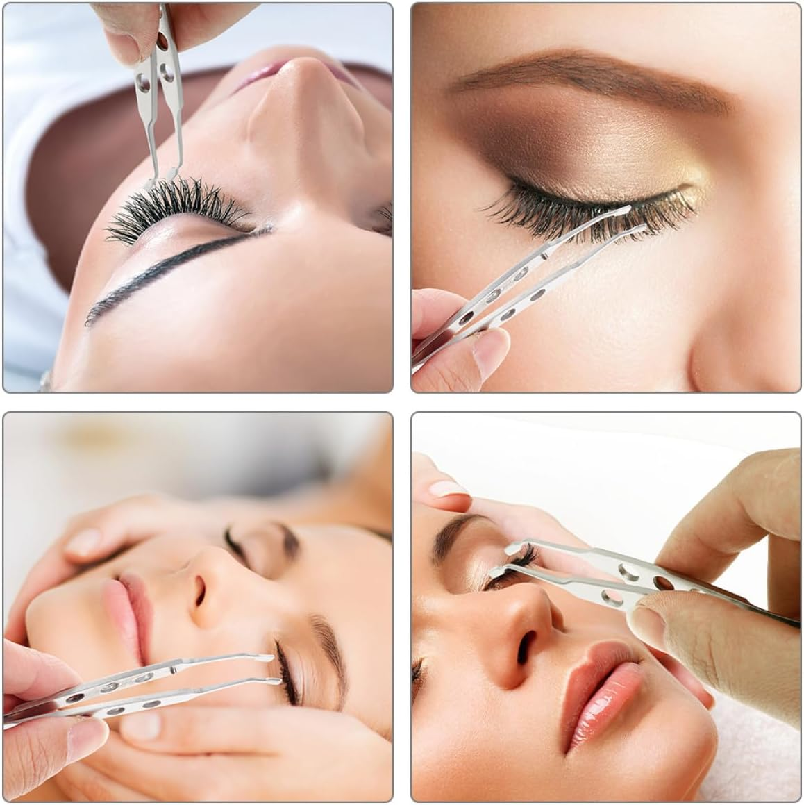 HEALEEP Stainless Steel Meibomian Gland Tweezers Eyelid Forceps Small Square Head 3X4Mm for Eyelid Massage and Gland Expression Women Beauty Tool for Eye Care image number 5