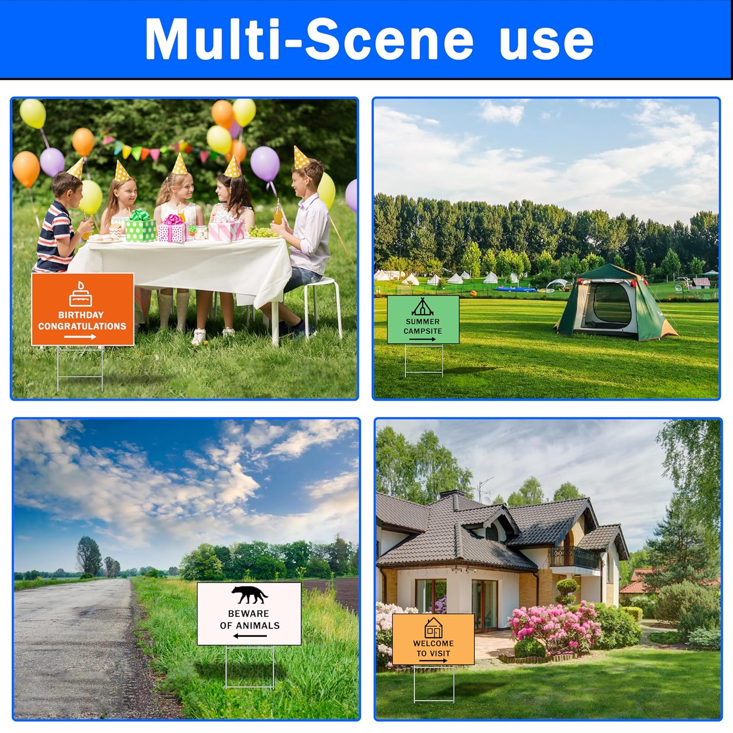 25 Pack Yard Sign Stakes Metal，Yard Stakes for Signs 16.5X7 Inches, Signs Yard Stake for Real Estate Sale Signs,Custom Outdoor Sign image number 5