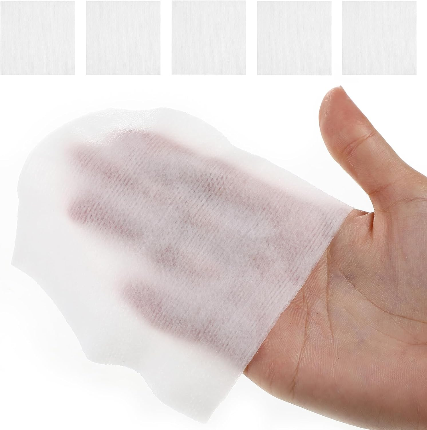 FRCOLOR 200Pcs Non-Woven Gauze for Care Soft Highly Absorbent Breathable Dressing for First Aid and Makeup Removal for All Skin Types image number 1