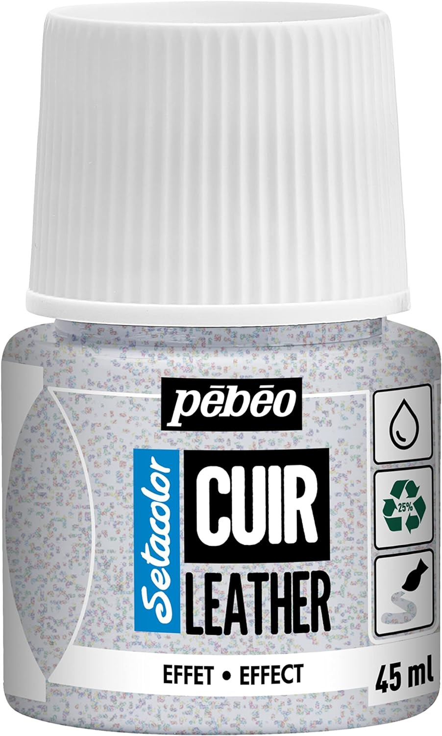 Pebeo Water-Based Acrylic Markers, for Customizing and Repairing Leather and Synthetic Leather Products, Setacolor Leather Markers, Primary Colors (Red, Blue, Yellow, White, Black) Set of 5 Colors