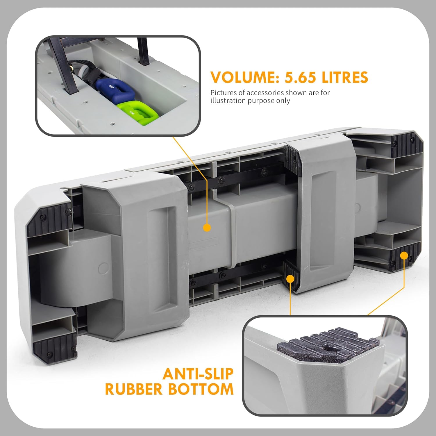 Multifunctional Aerobic Deck with Cord Workout Platform Adjustable Dumbbell Bench Weight Bench Professional Fitness Equipment for Home Gym - Green image number 3