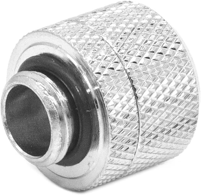 Dracaena.Io 6 Pack G1/4" Thread to 14Mm Outer Diameter, Hard Tubing Compression Fitting with High Body Design for Computer Water Cooling System, Silver