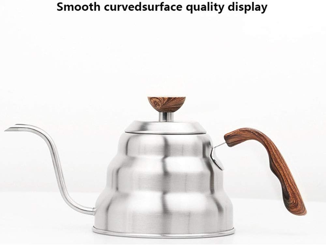 Coffee Hand Pot 304 Stainless Steel Hanging Ear Drip Japanese Style with Temperature Display Teflon Coffee Pot Cloud Pot for Espresso Cappuccino,Black,1.2L