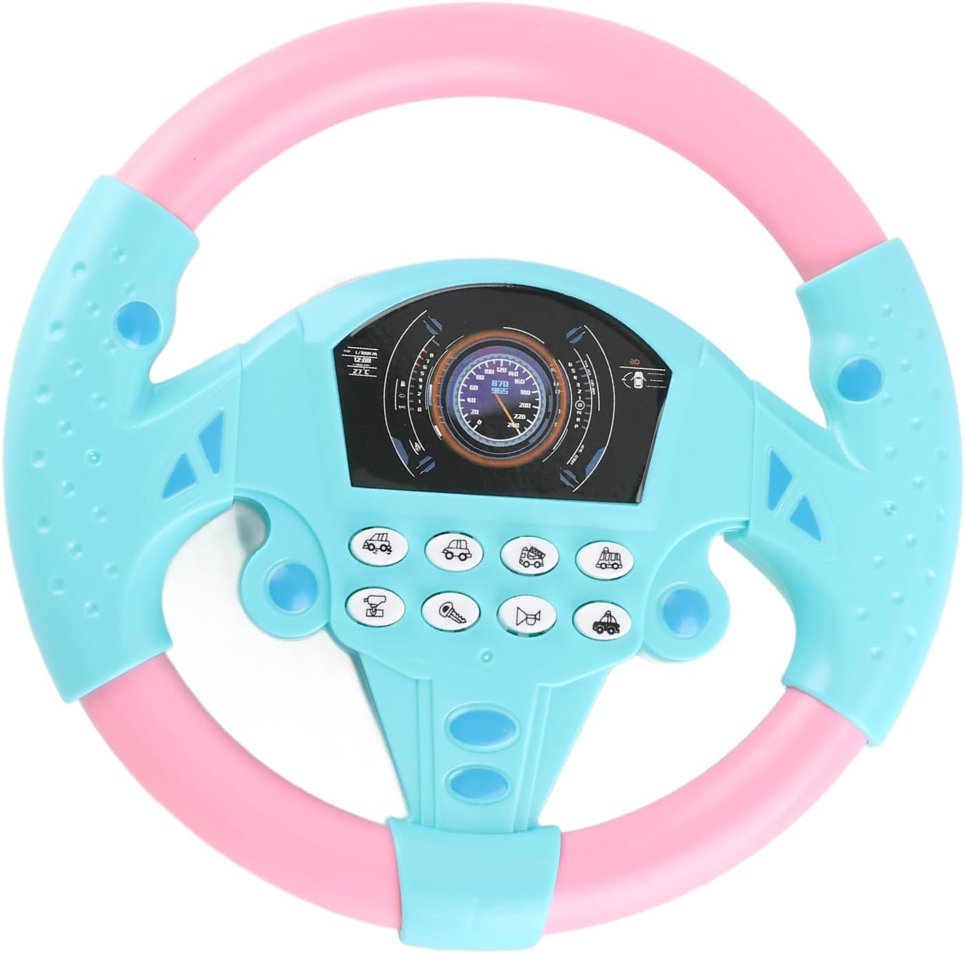 Jiawu Music Children'S Steering Wheel Toy for Hours of Play, Features Imitation Appearance, Enhances Motor Skills, Fits for Curious Kids to (Pink Blue)
