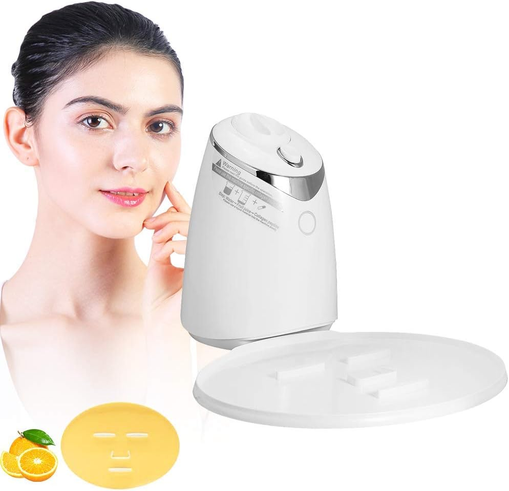 Face Mask Machine, Intelligent DIY Mask Maker for Collagen Fruit Vegetable Automatic Face Cream Making for SPA Face Mask Skin Care (Color : #01-White)