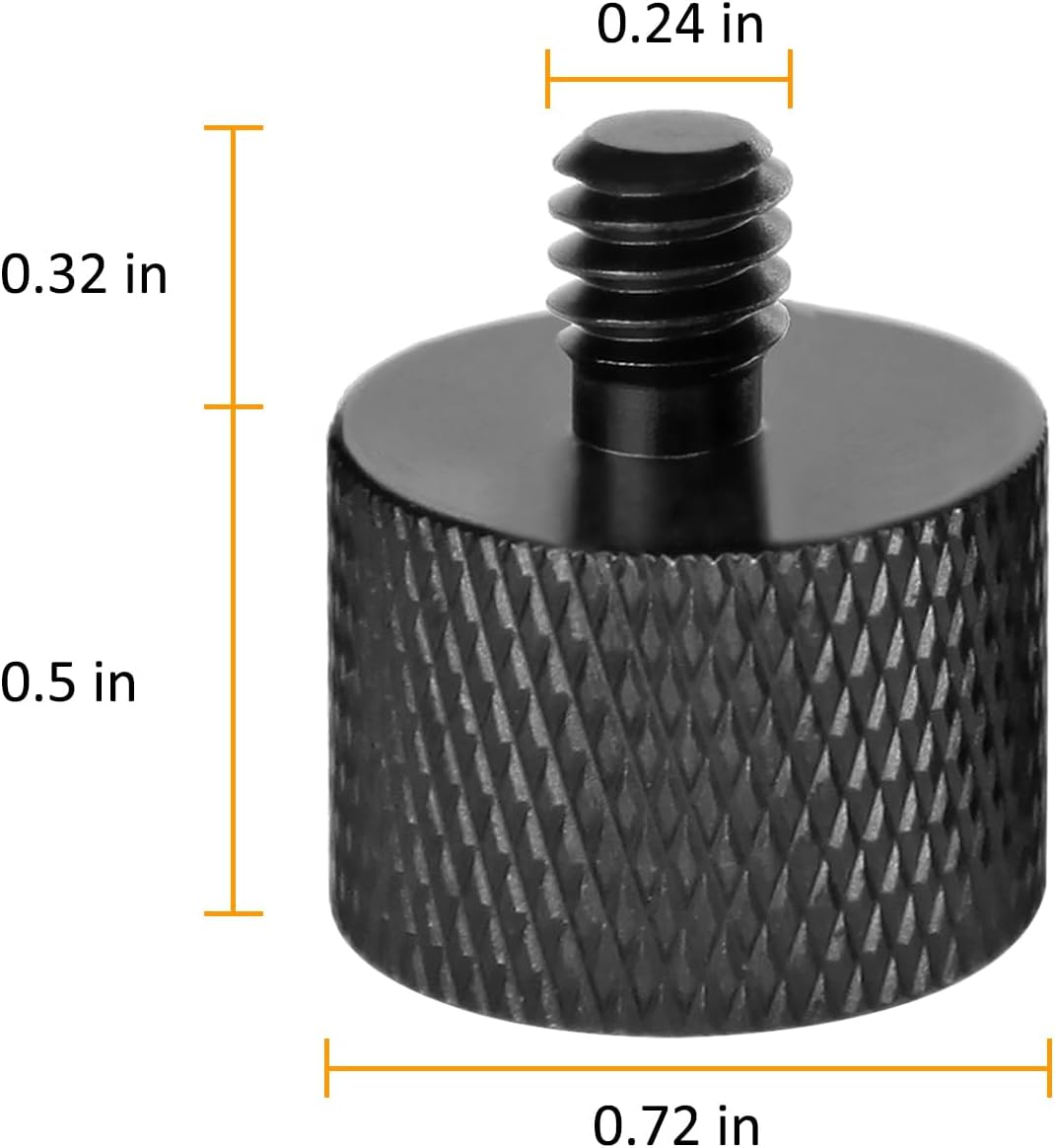 Mic Screw Adapter Thread 5/8 to 1/4 Adapter and 5/8 to 3/8 Adapter Set for Microphone Stand to Tripod and Camera Adapter image number 6