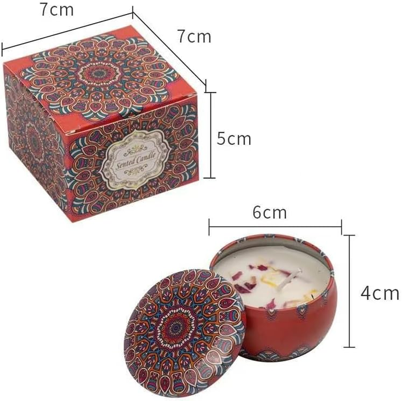 6 Pack Scented Candles Gift Set 75G X 6 Pure Natural Soy Wax, Portable Travel Aromatherapy Tin Jar DIY for Thanksgiving, Christmas, Valentine'S, Mother'S Day, Birthday, Women & Mom image number 2