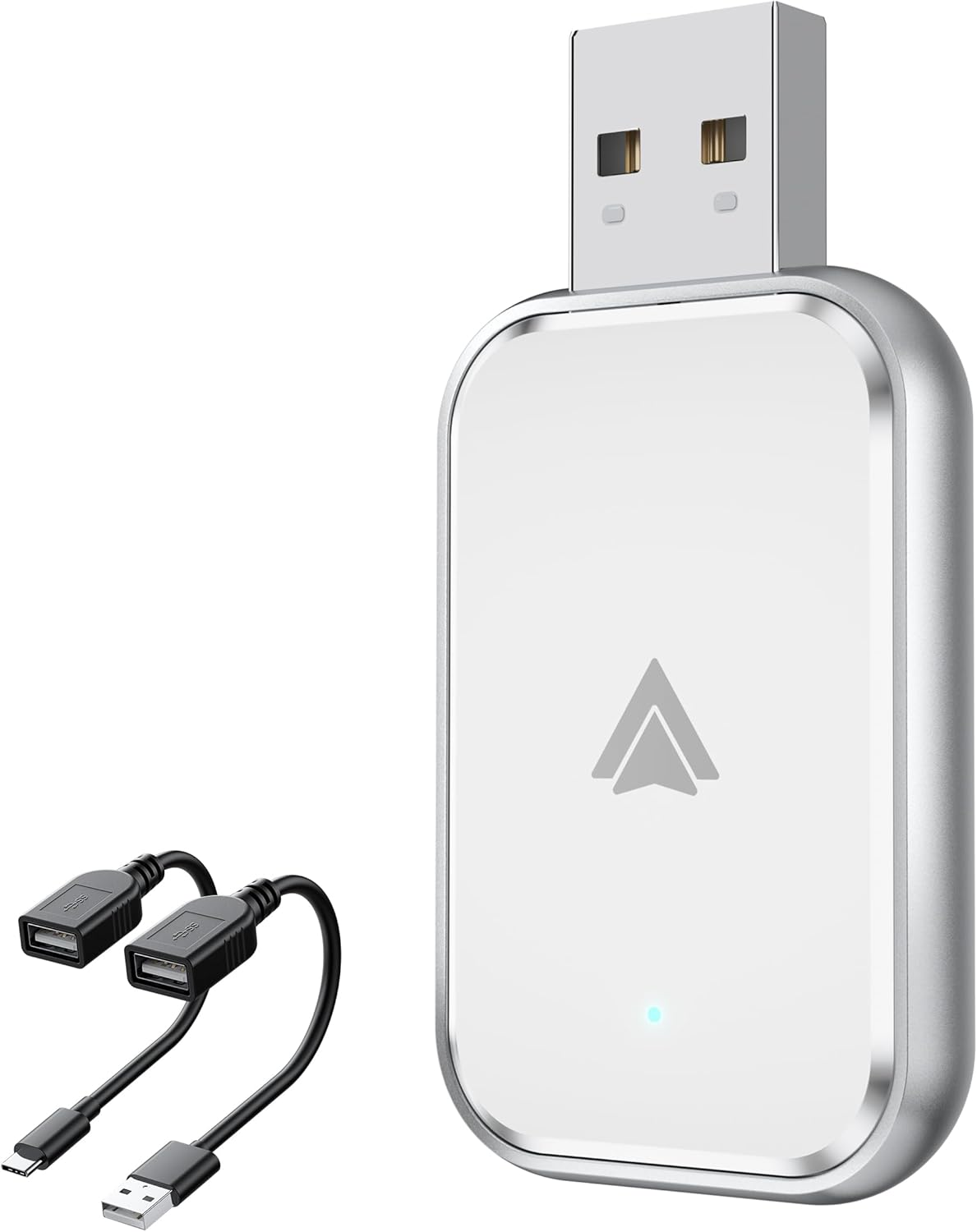 Android Auto Wireless Adapter, Convert Wired to Wireless, Mini Size with Extension Usb-C/Type-C, Stable Control & No Delay, Supports Car Original Control, Black