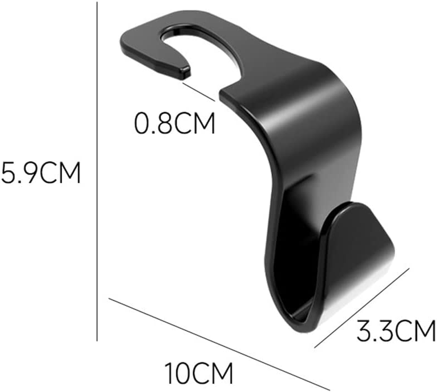 Tongke 6 Pack Car Seat Headrest Hooks, Holder Storage Hook for Car Handbag Clothes Coats Grocery Bags, Black image number 1