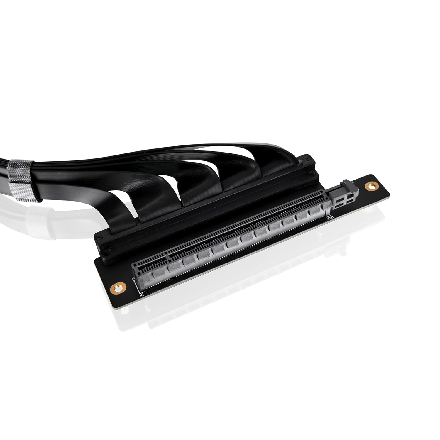 Thermaltake Dual 90 Degree PCI-E 4.0 Riser Cable - 400Mm Black Edition, AC-077-CO1OTN-C1