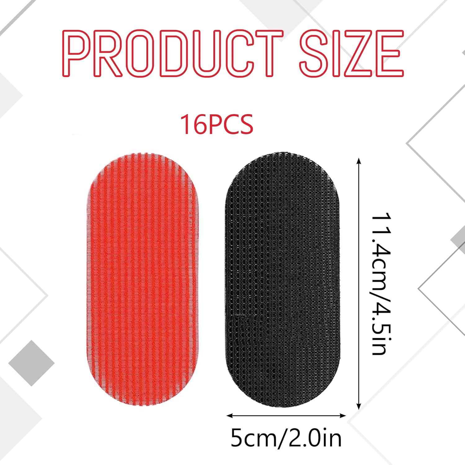 Pack of 16 Hair Holders Hair Fringe Stickers Hair Grippers Barber Pads Non-Slip Hair Grip Hair Clips Hair Cutting Hair Divider Hairdressing Cape for Men and Women Hair Holder (Black Red) image number 5