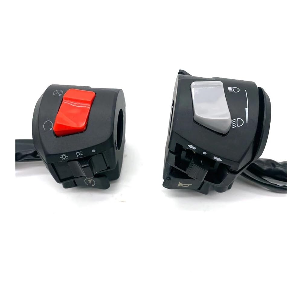 22Mm Motorcycle Switches Motorbike Horn Button Turn Signal Electric Start Handlebar Controller Switch 1 Pair image number 1