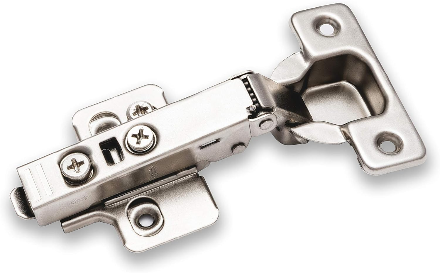 Berta (2 Pieces) Full Overlay Frameless Soft Closing European Hinges, 110 Degree 3D Adjustable Clip on Concealed Kitchen Cabinet Door Hinges with Screws image number 6