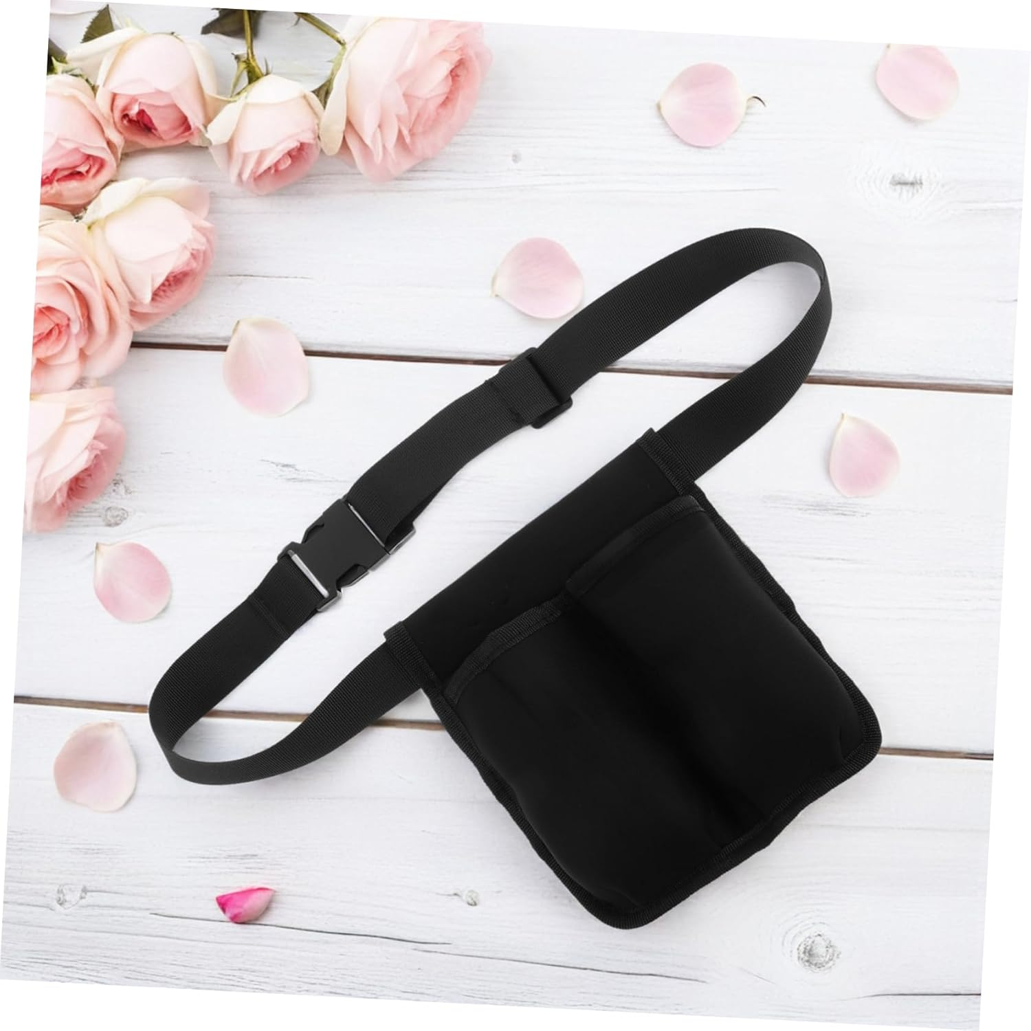 FOMIYES Essential Oil Holder Organizer Dual Pocket Massage Oil Pouch Adjustable Belt Waist Bag for Therapists Home Use image number 1