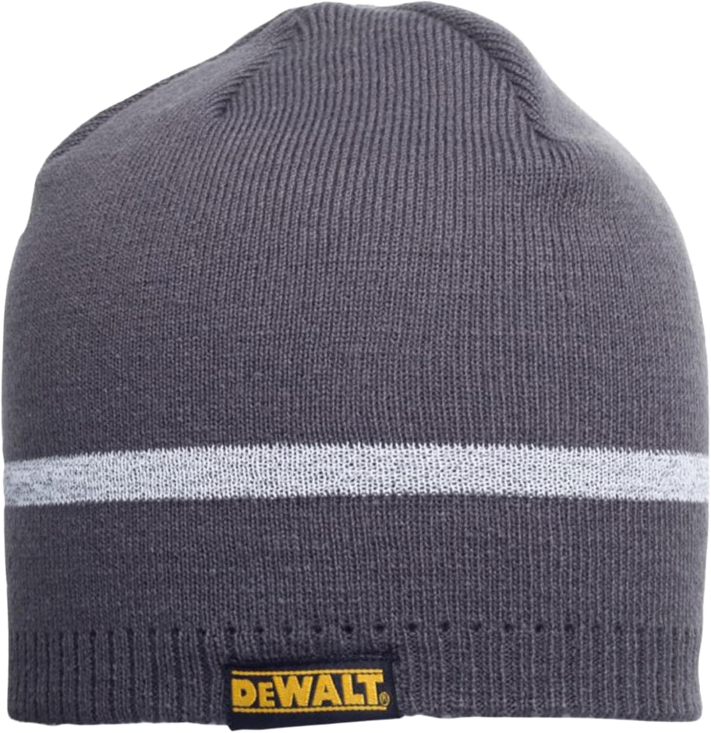 Dewalt Reflective Beanie Hat for Men and Women &ndash; Warm Knit Winter Cap with Thermal Lining, Fold-Up Cuff, High-Visibility Design, and Stretch Fit for Cold Weather, Outdoor Work, and Jobsite Protection