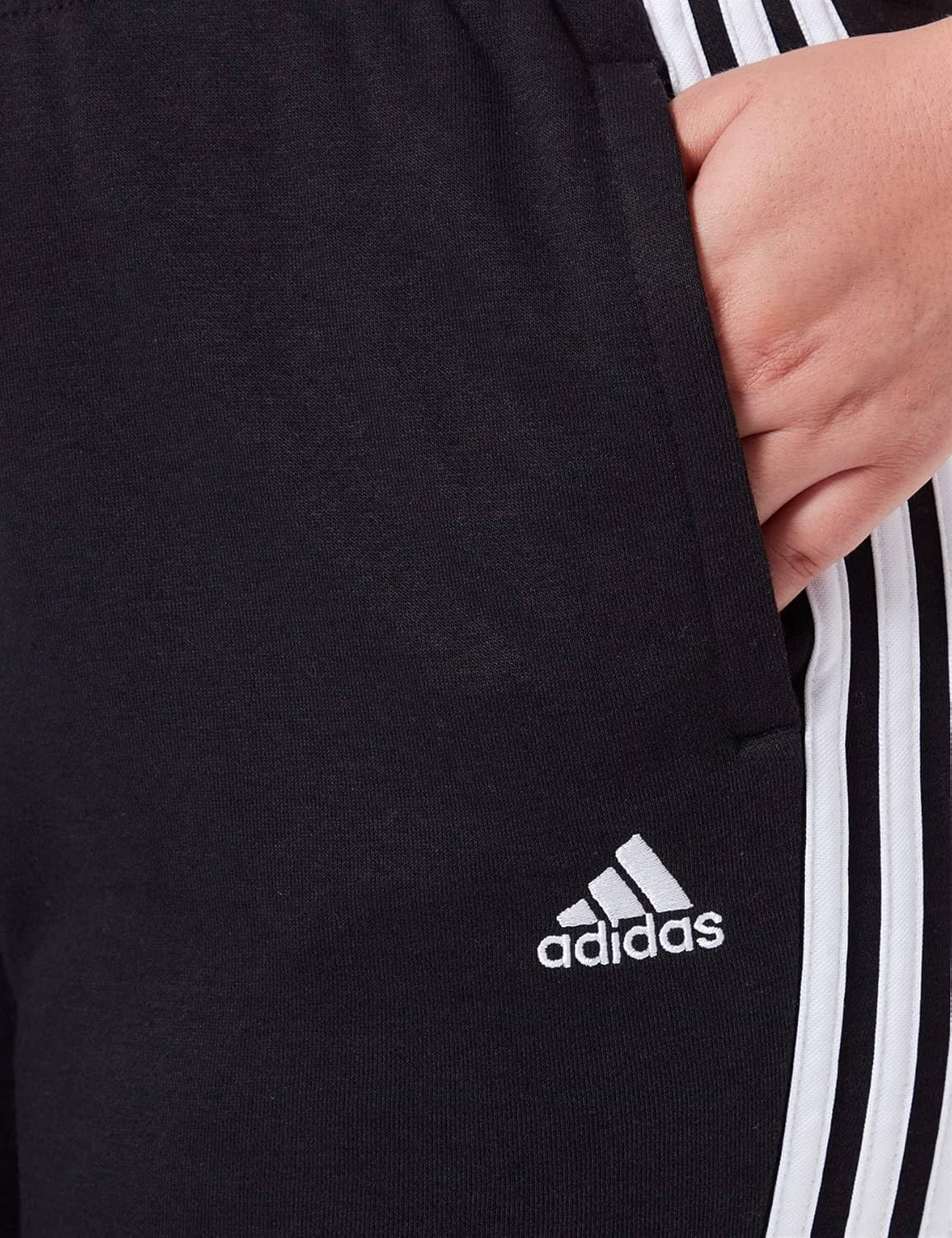 Adidas 3-Stripes French Terry C Sports Trousers Black/White XL/S image number 3