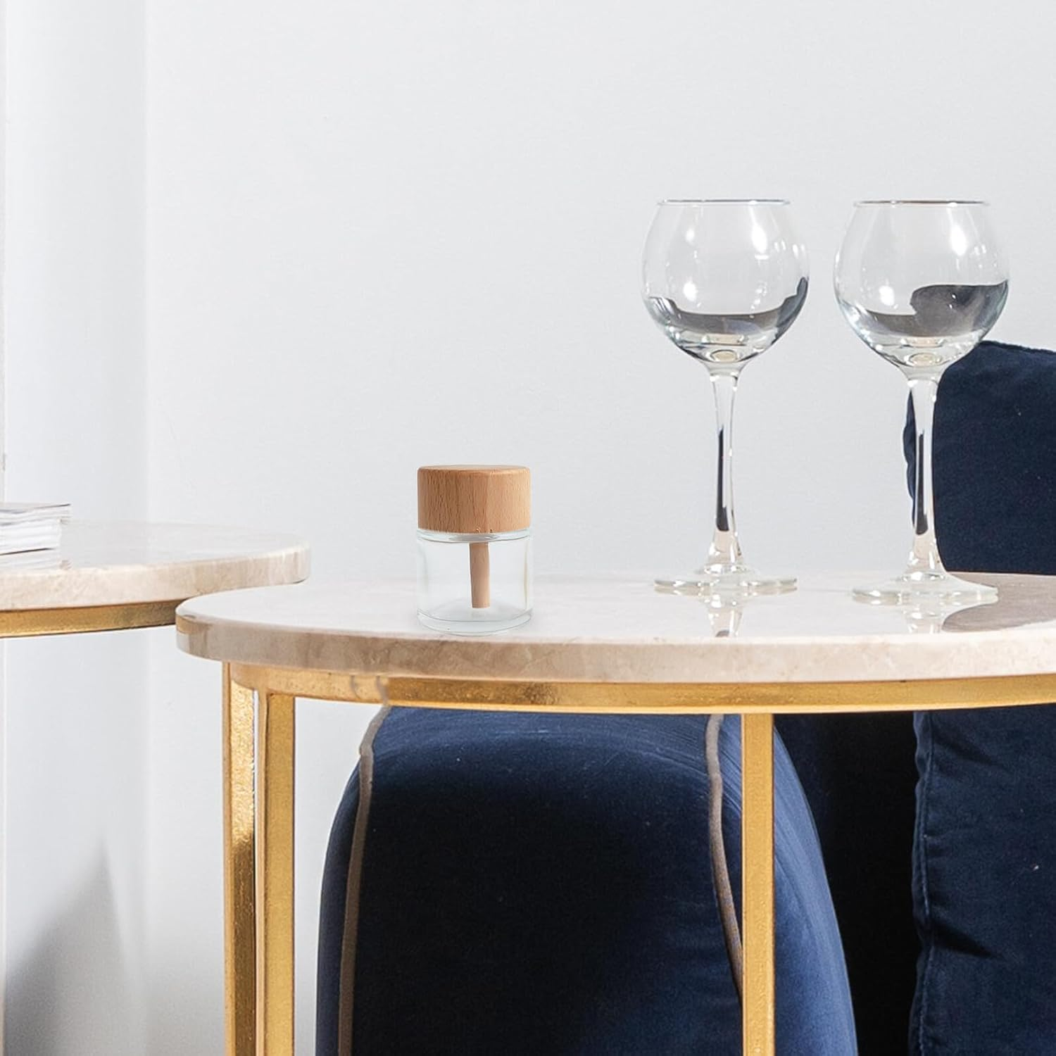 2Pcs Clear Glass Diffuser Bottles Stylish Aromatherapy for Home Decor for Essential Oils Travel-Friendly Design for Living Room Bathroom And image number 6