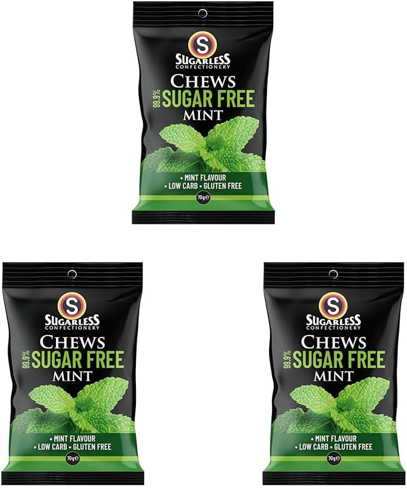 Sugarless Confectionery Nitro Mint Flavour Chews 70 G image number 1