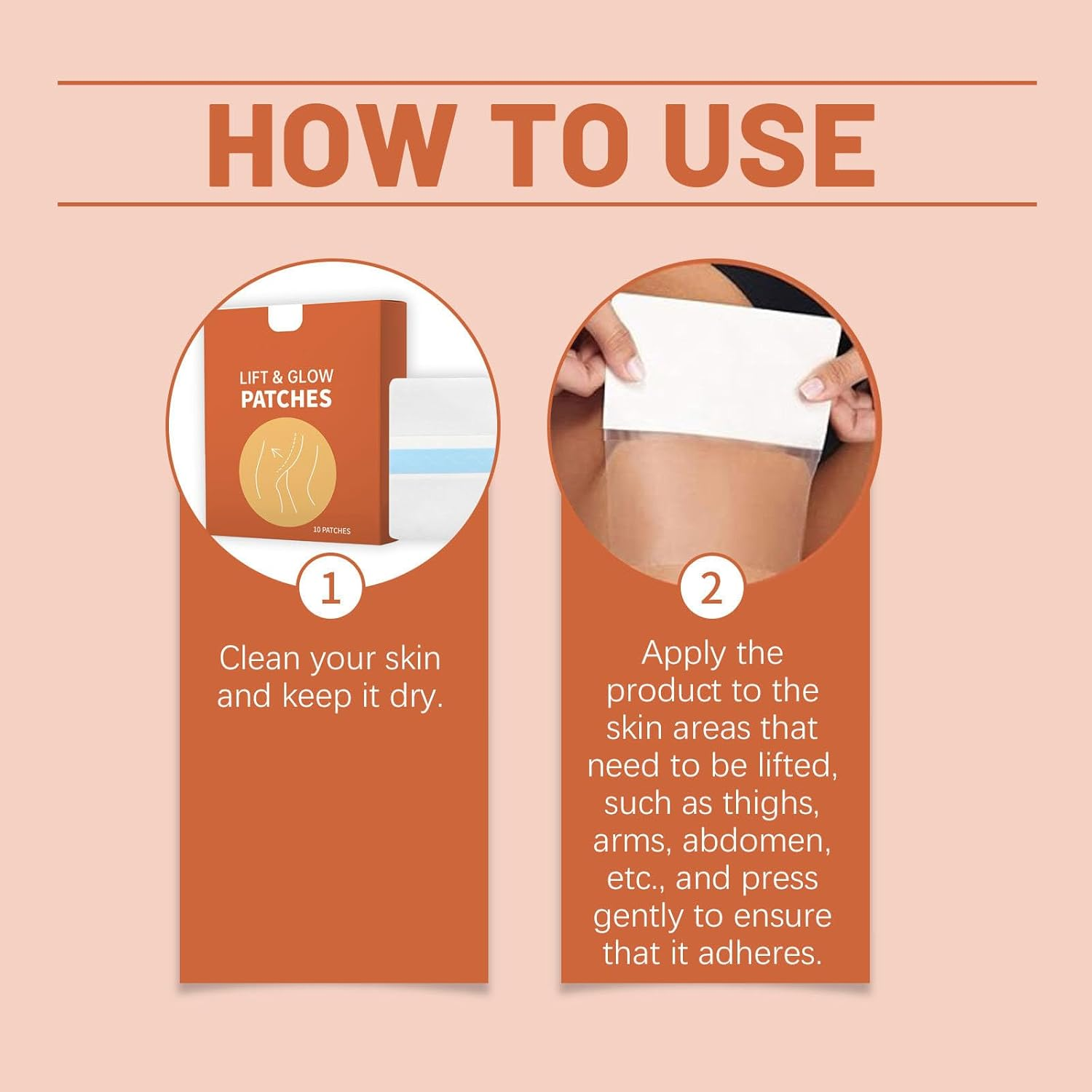 Hey Nip Thigh Lift Tape, Leg Tape for Sagging Skin, Instant Lift Patches for Legs, Lift & Glow Invisible Firming Patches, Thigh Transparent Cellulite Adhesive Body Tape, Waterproof Sweat-Proof (1) image number 3