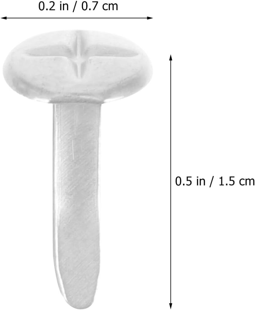 OSALADI 100Pcs Paper Craft Brads Two-Legged Decorative Fasteners for Scrapbooking Projects and Art Crafts Safe Rounded Flat Design for Boys and Girls image number 6