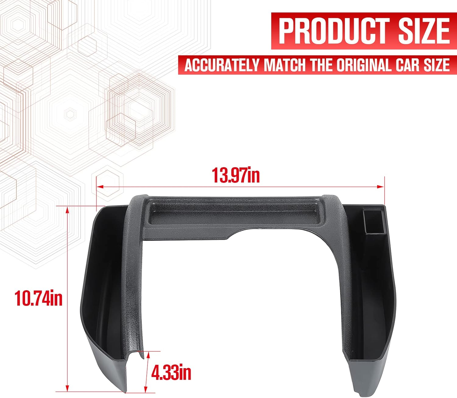 Jecar JK Storage Box Gear Tray Auto Transmission Storage Organizer Interior Accessories for Jeep Wrangler 2011-2018 JK JKU, Black image number 4