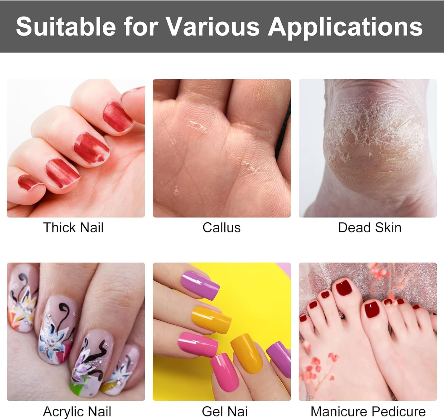 60Pcs 3Mm Mini Sanding Bands with Mandrel Nail Drill Bits 80 120 180 240 Grit for Acrylic Gel Nails Manicure Pedicure