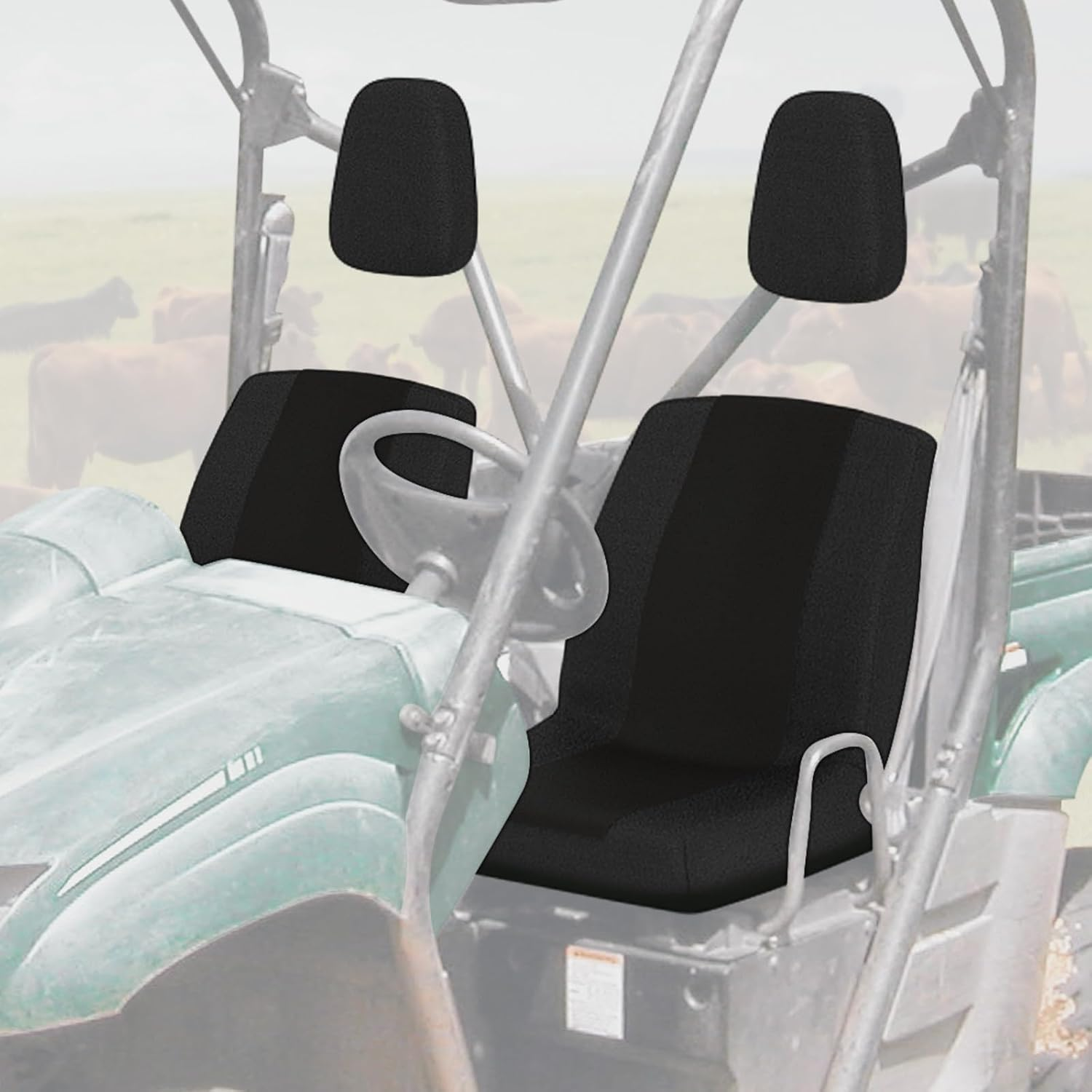 KEMIMOTO Seat Covers,Bucket Seat Cover Set Compatible with Rhino 450, Rhino 660, Rhino 700, Water-Resistance UTV Seat Covers Fits with Rhino Seat Cover with Headrest Cover Seat Cover Accessories 2PCS image number 3