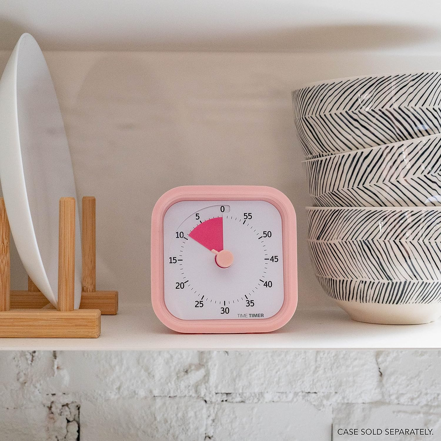 TIME TIMER Home MOD - 60-Minute Visual Timer for Children - Homeschool Supplies Study Tool, Timer for Children'S Desk, Office Desk and Meetings with Silent Operation (Peony Pink), 9 X 5 X 9 Cm image number 1