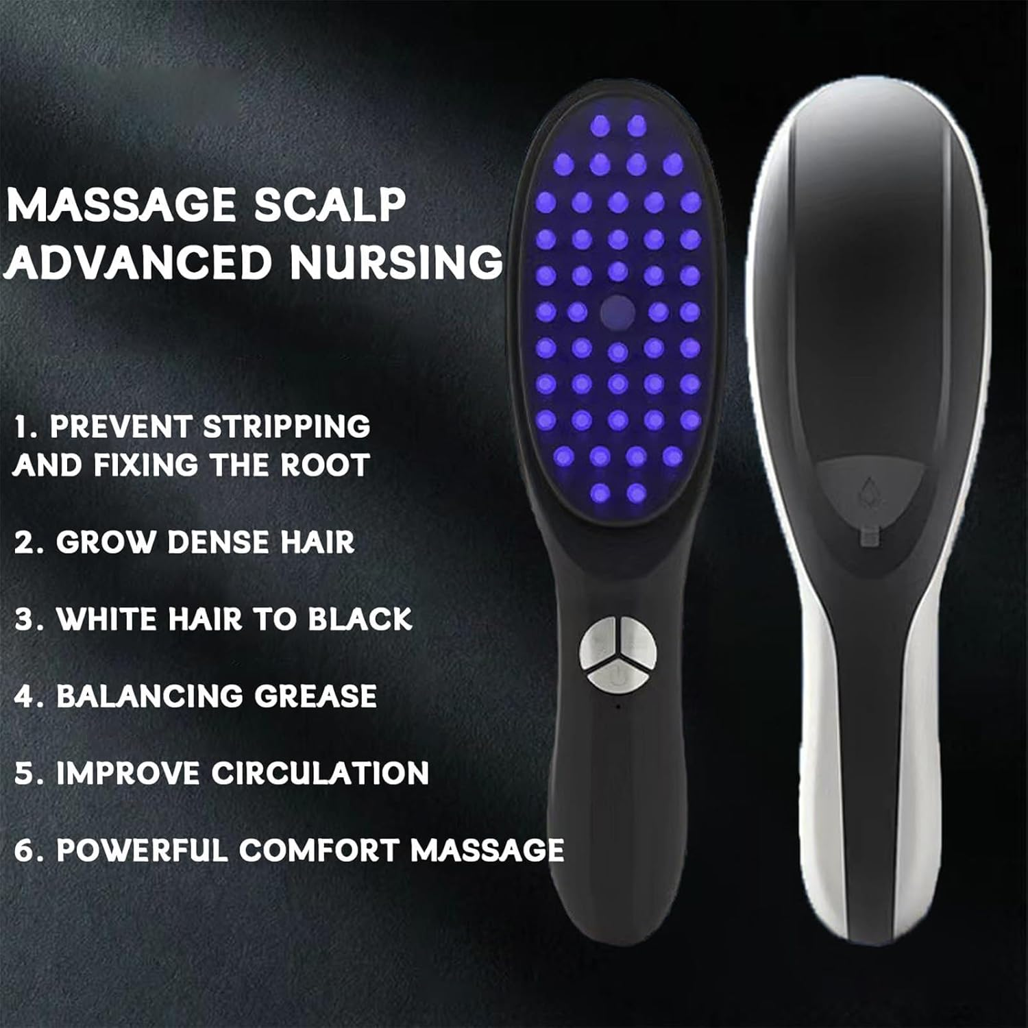 The Original Therabrush, Spray Vibrating Massager Comb, Innovative Hair Restoring Brush, Anti-Tangle Brush for Growth, Restoration Tool with Steam image number 4