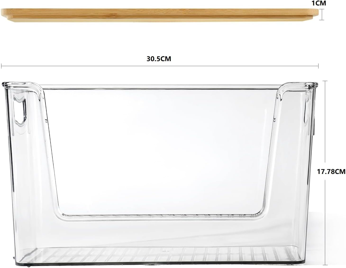 PKBD Pantry Organizers Storage, 2 Pack Stackable Kitchen Counter Bins for Onion Potato Garlic, Fruit Vegetable Produce Storage Space-Saving Countertop Organizer (30.5Cm&times;17.78Cm&times;17.78Cm） image number 4