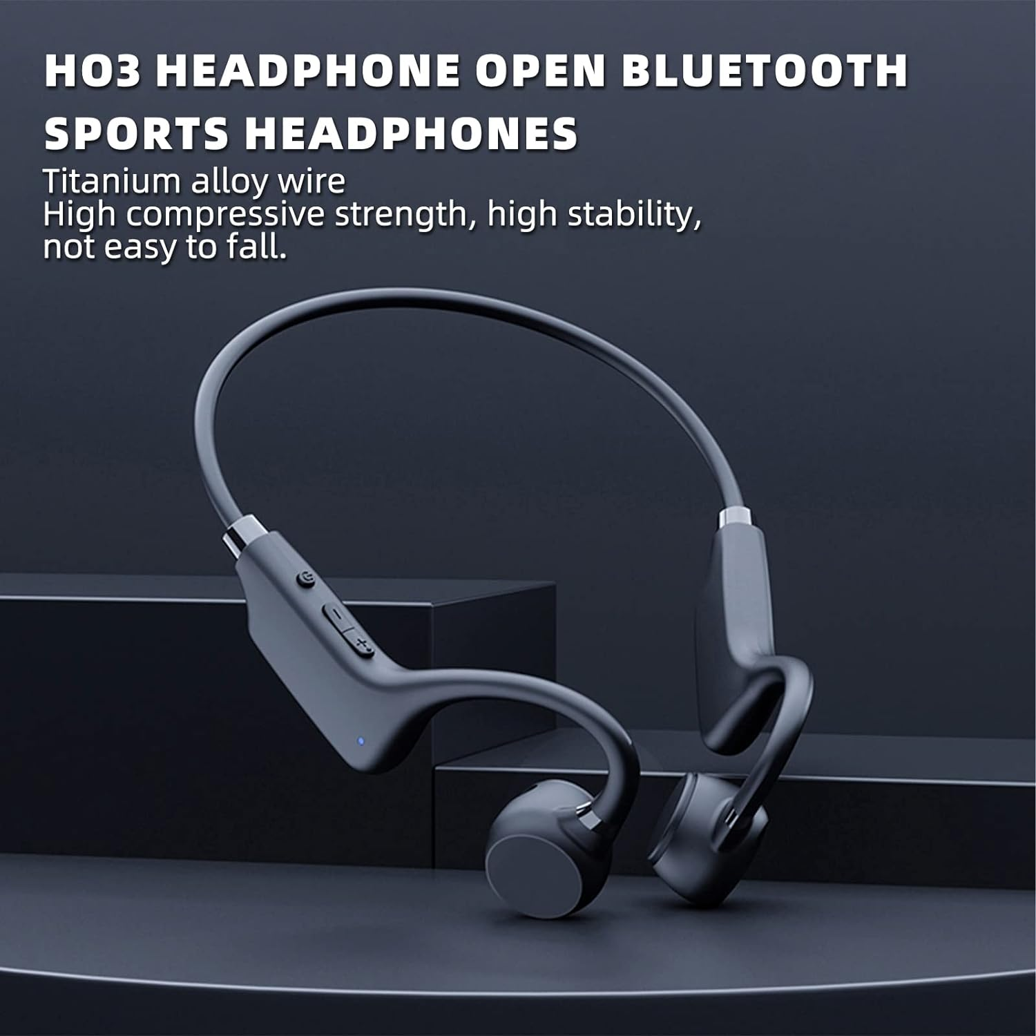 MFJUNS Bone Conduction Headphones, Wireless Bluetooth V5.0 Bone Conduction Headphones with Microphone Bluetooth Sport Headphones for Running, Cycling, Driving, Gym