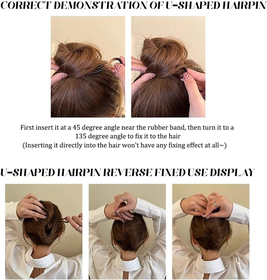 TTPSRY 6 Pcs U-Shaped Hair Fork for Women Bun Holder and Updo Styling Tool Secure and Elegant Design for Everyday or Special Occasions image number 2