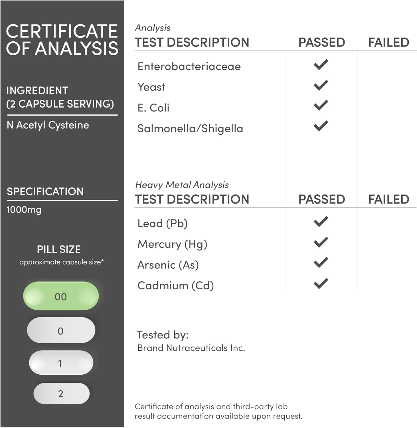NAC Supplement (N-Acetyl Cysteine) 1,000Mg per Serving, 210 Capsules (Third Party Tested, Manufactured in the USA) by Double Wood Supplements