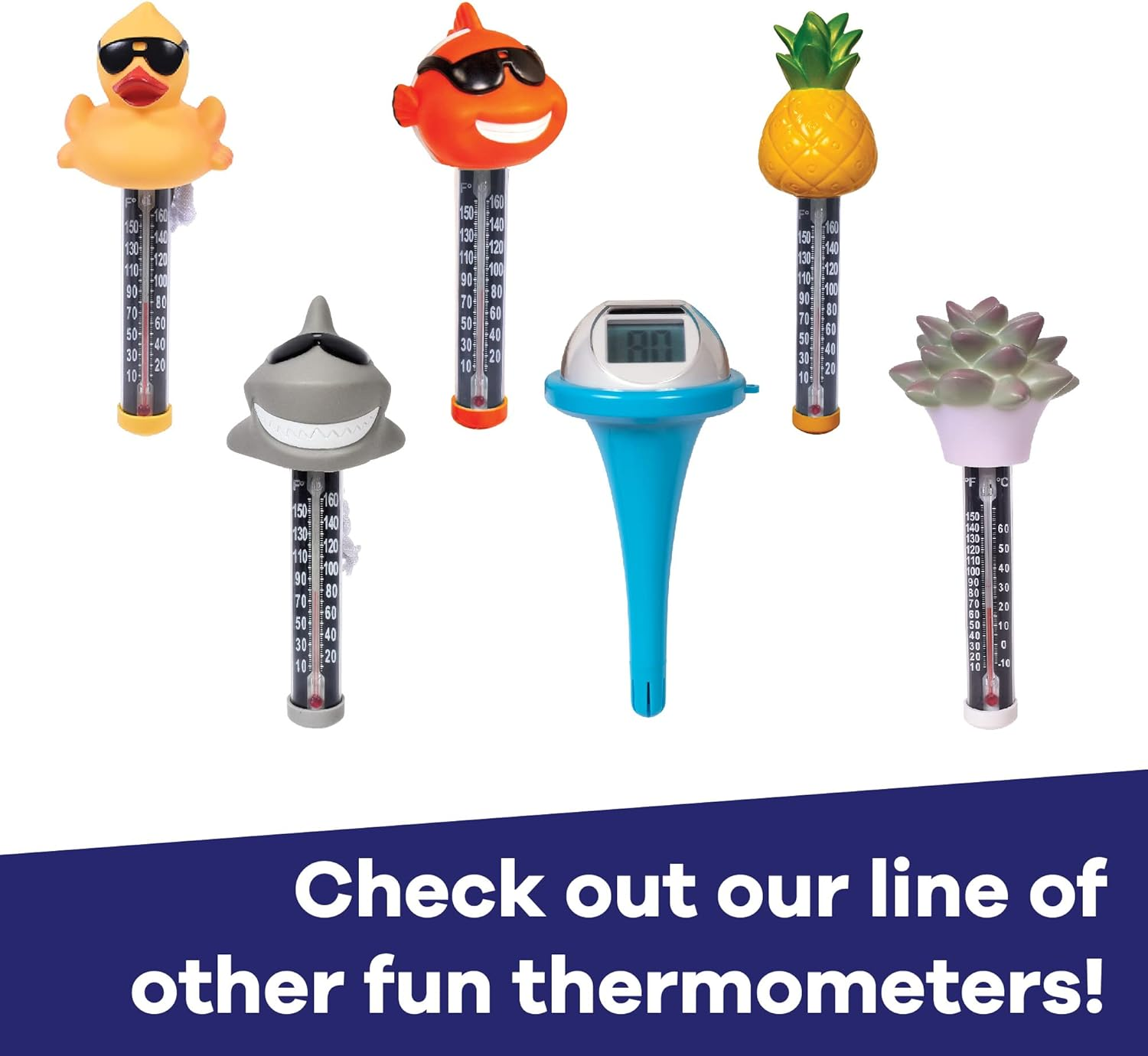 GAME 14030-BB Solar Digital Pool & Spa Floating Thermometer, Solar Powered, Fahrenheit & Celsius, Double-Sided Display, LCD Screen, Light Blue image number 5