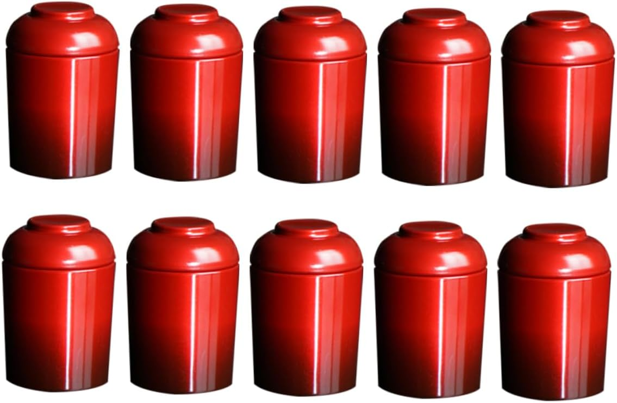 VINTORKY 10Pcs Compact Tea Storage Jar Mini Tea Can Sealed round for Home Kitchen image number 4