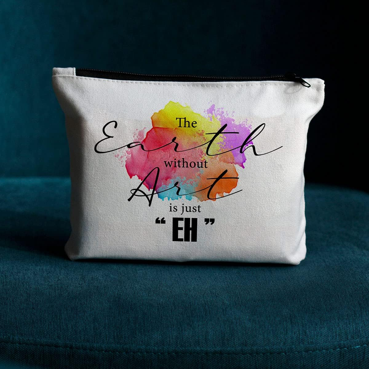 Makeup Artist Supplies - the Earth without Art Is Just EH - Travel Pouch Bag for Art Teachers and Lovers - Multi194 image number 7