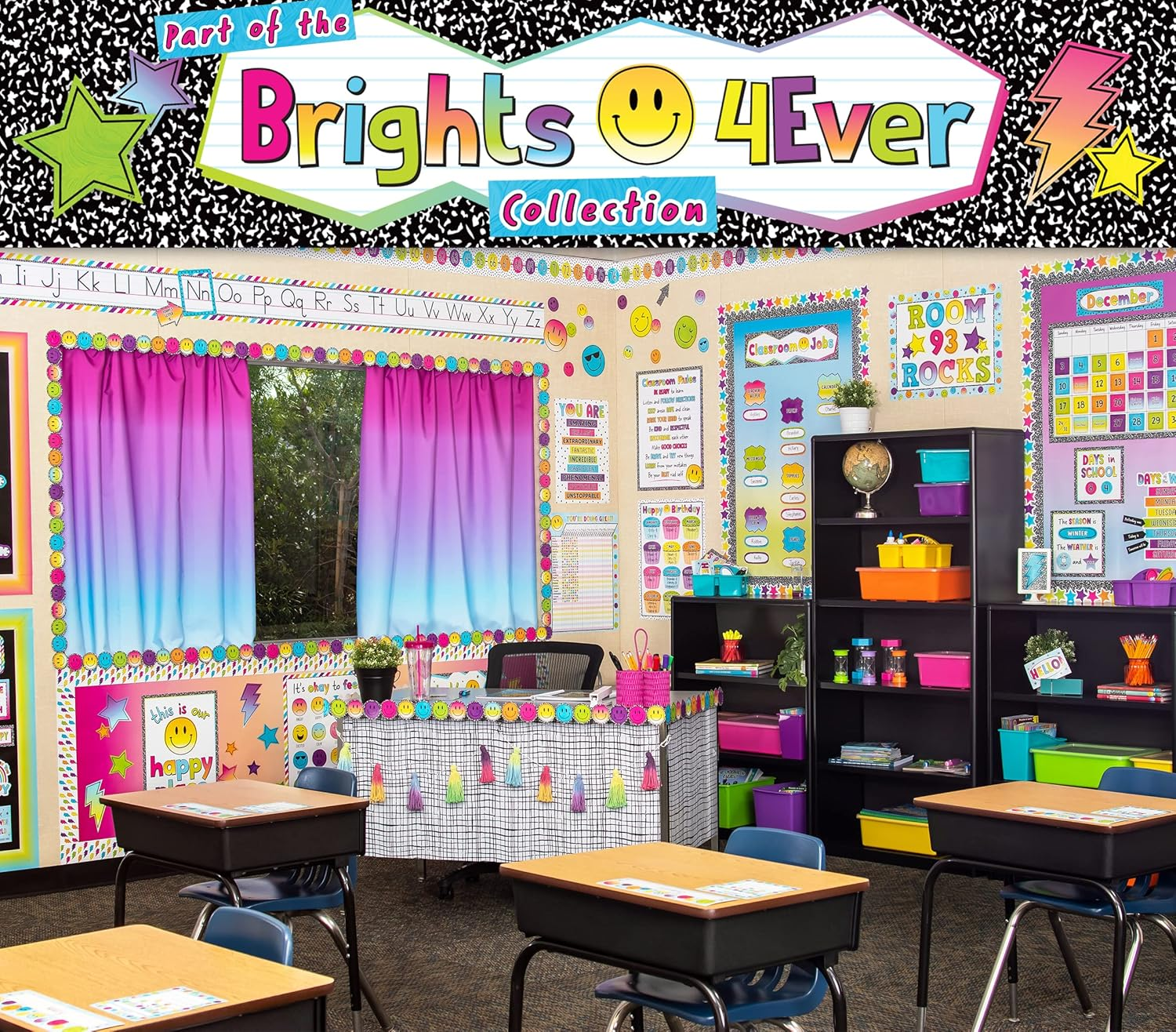 Teacher Created Resources Brights 4Ever 7" Fun Font Letters, Multi-Colored