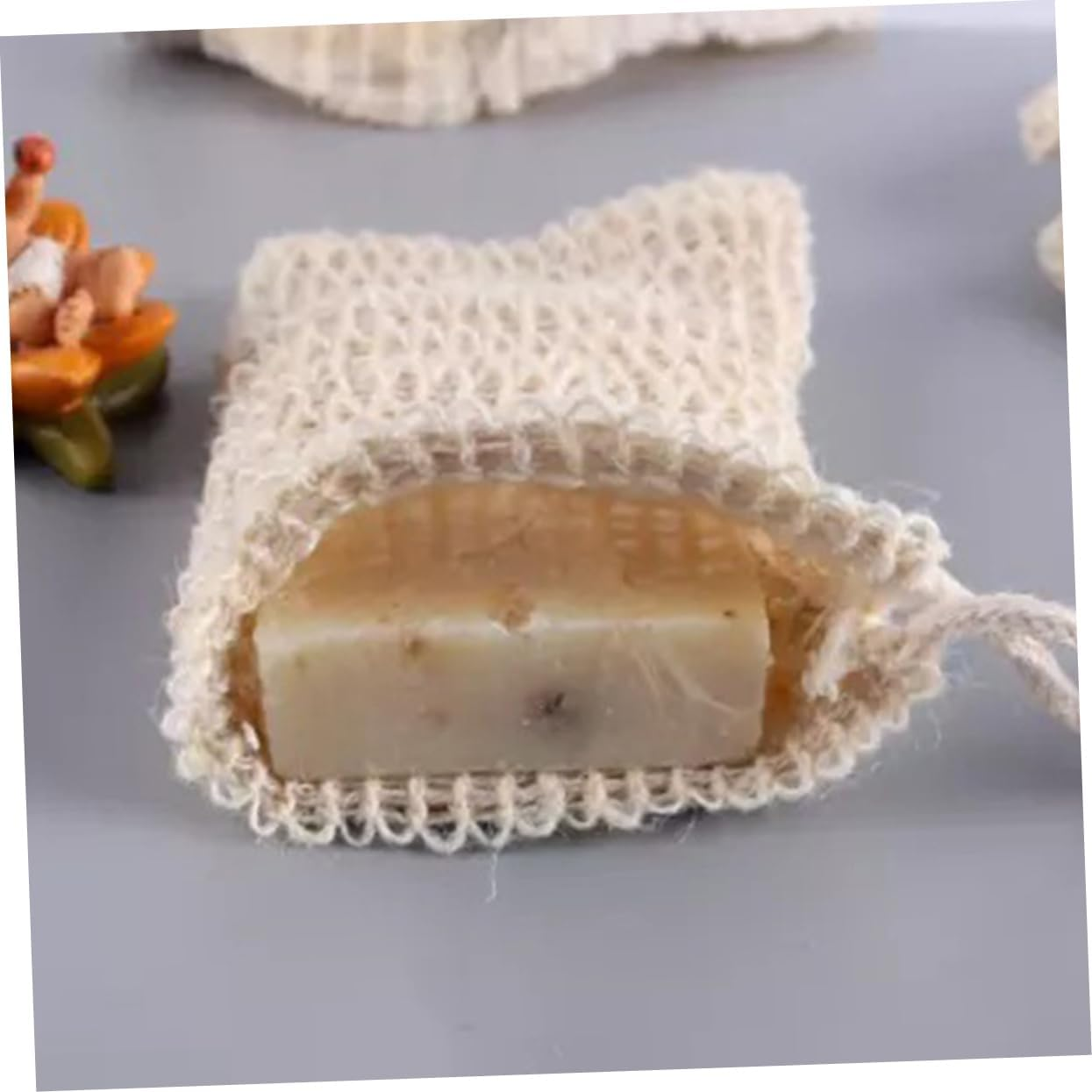 GLEAVI 5Pcs Soap Foaming Bags Natural Cotton Exfoliating Soap Pouches for Shower Bath Care Drawstring Design for Easy Hanging and Bubble Creation image number 5