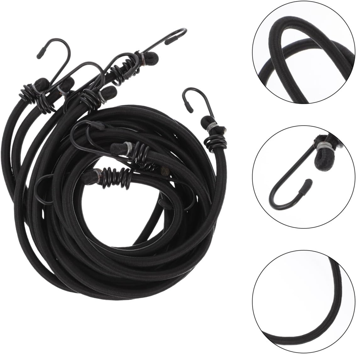 OSALADI 5Pcs Bicycle Luggage Straps Binding Belt Elastic Cord for Luggage Tightening Rope Hook Cycling Accessories image number 3