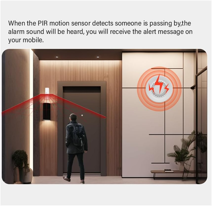 Uantii Tuya Smart Siren Alarm 100Db Loud Speaker Wifi Siren Speaker with Strobe Light Alert for Home Security System Works with Smart Life App (White) image number 3