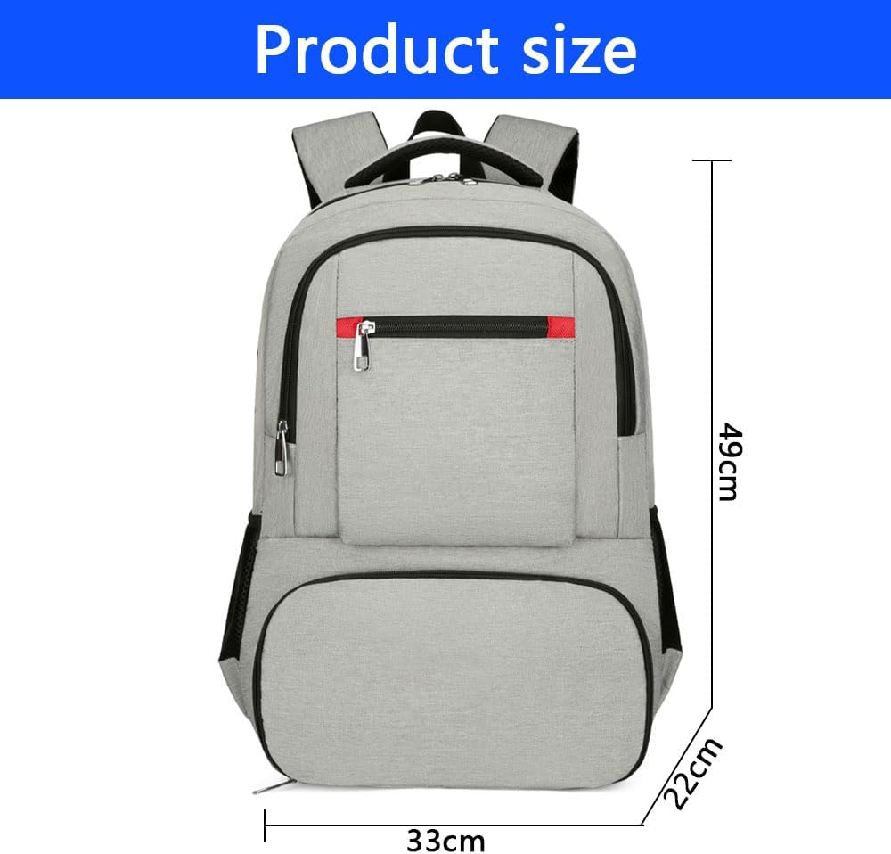 Lunch Backpack with Laptop Compartment &ndash; Waterproof Travel Work Backpack with Insulated Cooler Pocket, USB & Headphone Port, Leak-Proof Lunch Bag for Men & Women image number 4