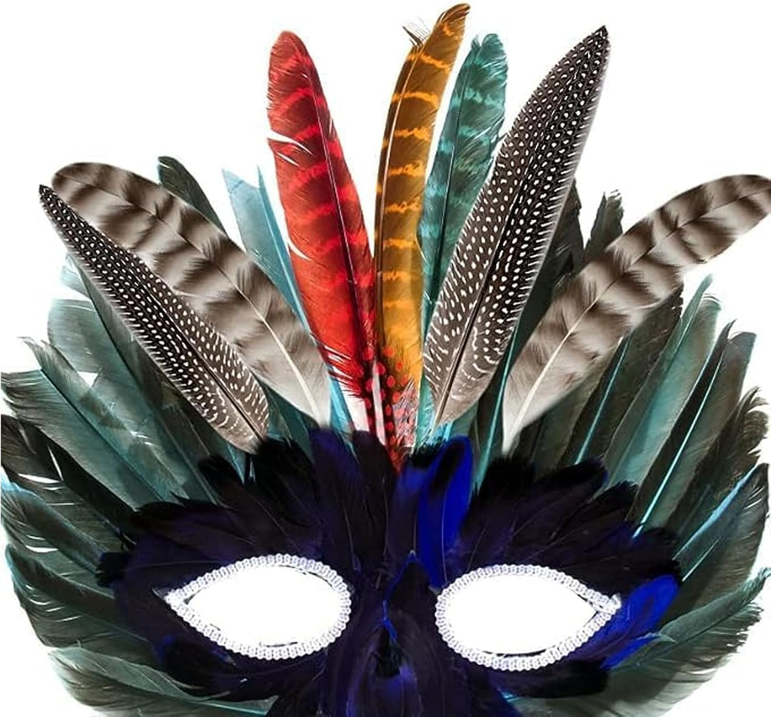 40Pcs Natural Pheasant & Turkey Feathers for Crafting DIY Hat, Flower Arrangement, Party - 4 Styles Spotted Craft Decorative Feathers image number 1